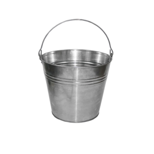 Găleată galvanizată 7 l cu mâner din lemn