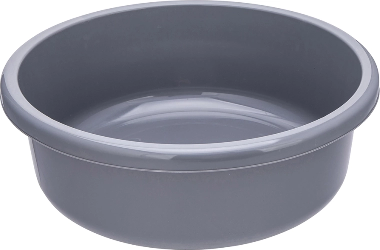 Lighean rotund din plastic 13,5 l gri