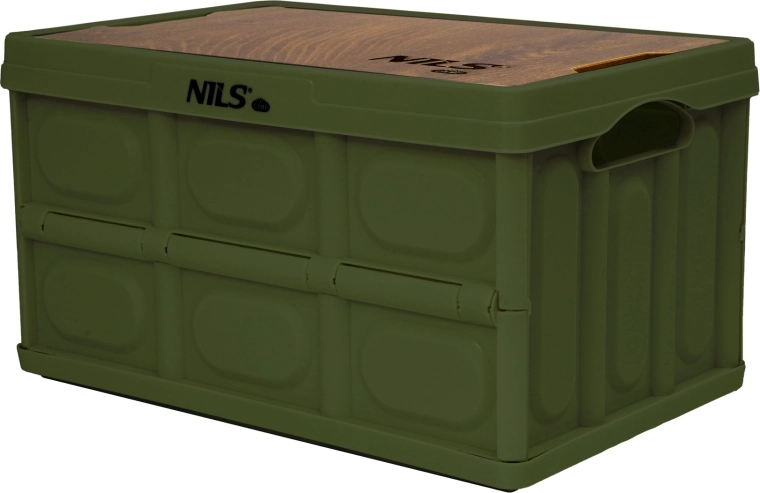 Ladă pliabilă cu capac din lemn 2în1 9 l verde