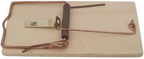 Capcană din lemn pentru șobolani cu suport de momeală de siguranță