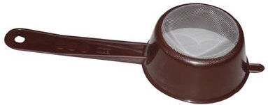 Strecurătoare cu sită fină 8 cm cu mâner, plastic, mix de culori