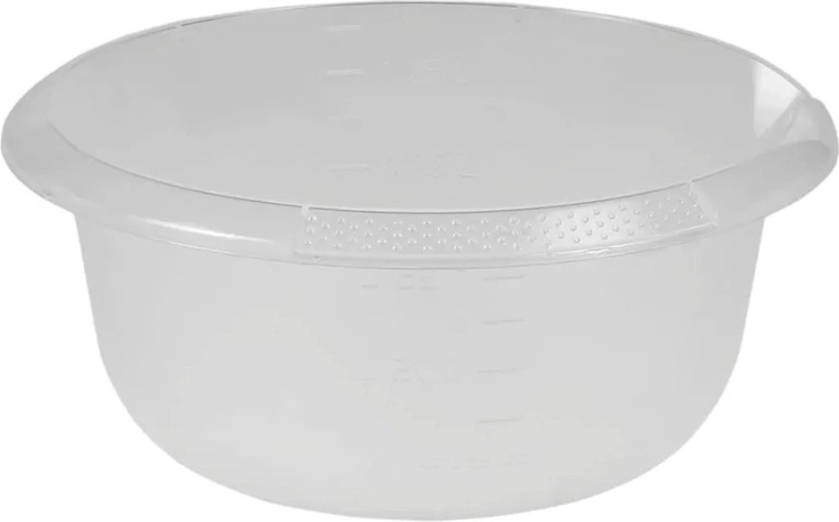 Bol transparent rotund cu cioc 20 cm, 1,5 l