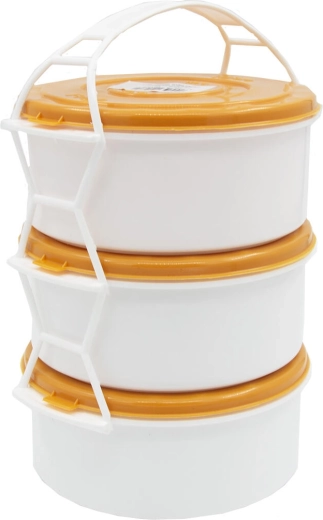 Recipient alimentar 3×1 l din plastic – mix de culori