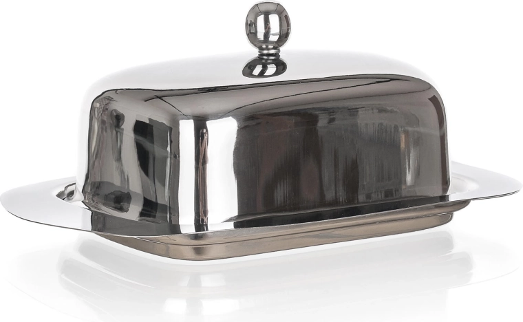 Recipient pentru unt din inox AKCENT 18,5 × 12,5 × 8,5 cm