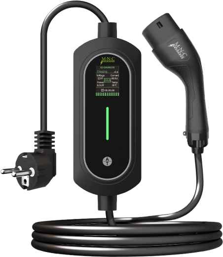 Stație portabilă de încărcare pentru vehicule electrice Type 2 cu geantă, 5 m, 3,5 kW