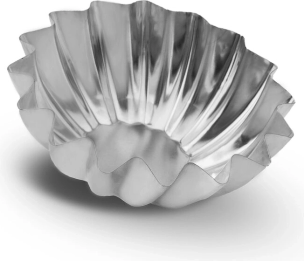 Set de forme din tablă cositorită pentru tartelete/coșulețe 10 cm (6 buc.)