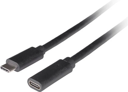 Cablu prelungitor USB‑C 3.1 Gen 1 (M/F) 0,5 m negru Lanberg