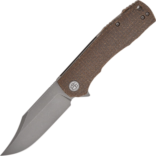 Cuțit de buzunar pliabil Petrified Fish Victor 9,1 cm, micarta, grey stonewash - 1 bucată