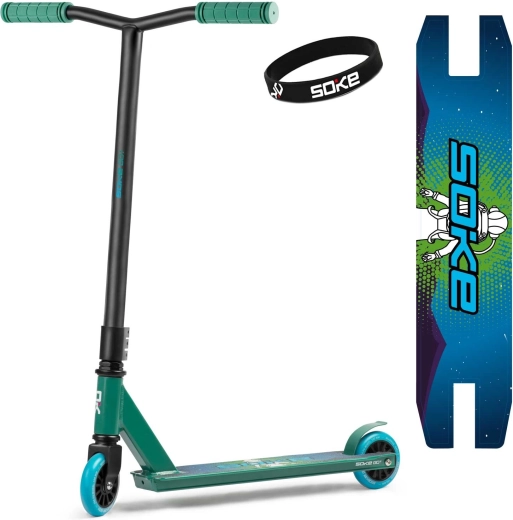Trotinetă freestyle Soke Go! verde-albastră