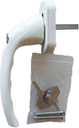 Mâner din aluminiu cu închidere pentru ferestre și uși din PVC RICHTER – alb