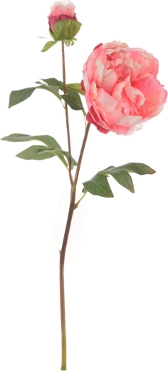 Floare artificială bujor roz 50 cm