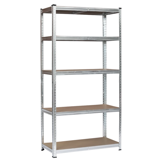 Raft metalic galvanizat cu cinci polițe 180 × 90 × 40 cm