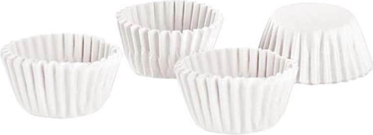 Coșulețe de hârtie pentru mini brioșe TORO, albe, 100 buc