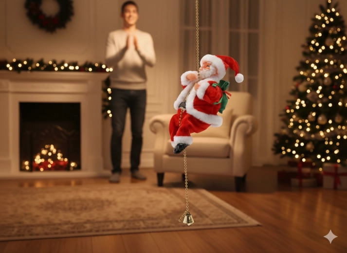 Decorațiune de Crăciun mobilă, care atrage privirea din prima