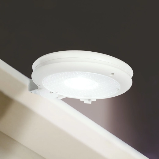 Lumină solară pentru jgheab cu 3 LED-uri SMD alb-rece, albă