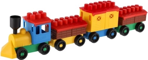 Locomotivă și 3 vagoane pentru conectare repetată