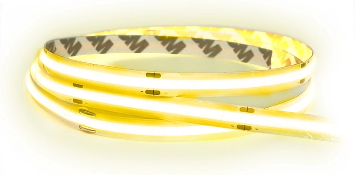 Solight bandă LED COB 5 m, 10 W/m, 1000 lm/m, CRI > 90, IP44, alb cald