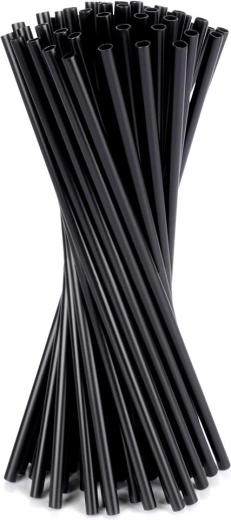 Paie negre pentru băuturi 22 cm, 50 buc