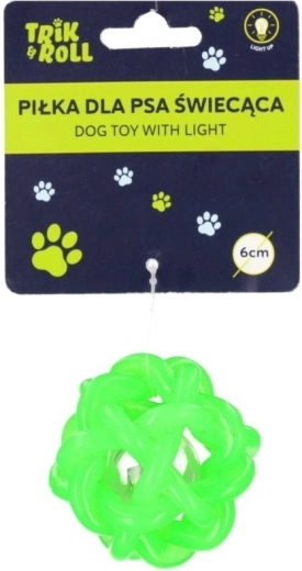 Minge luminoasă pentru câine, verde, 6 cm