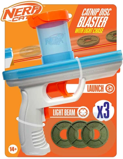 Nerf Cat blaster interactiv pentru pisici cu discuri cu cataire 20 cm