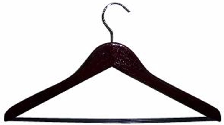 Umeraș din lemn pentru rochii, mahon, 44,5 × 23 × 1 cm