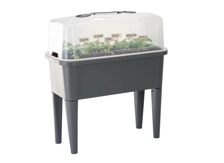 Seră înălțată cu masă și capac, antracit 76 × 38 × 83 cm