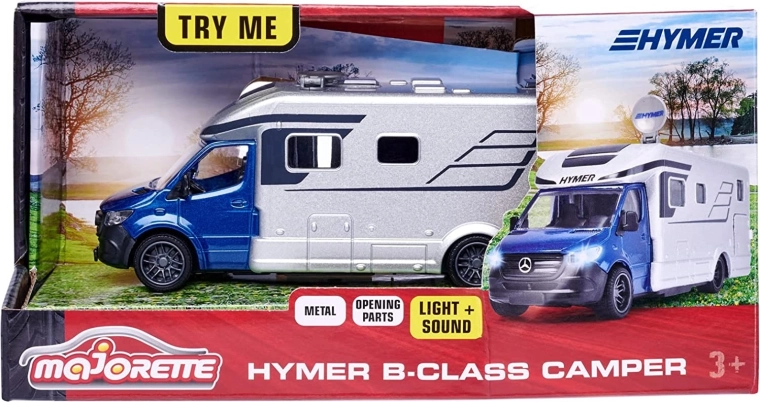 Majorette Hymer B-Class autorulotă de camping 19 cm cu lumini și sunete