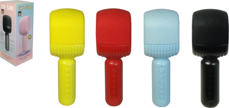 Microfon karaoke wireless cu Bluetooth și difuzor încorporat