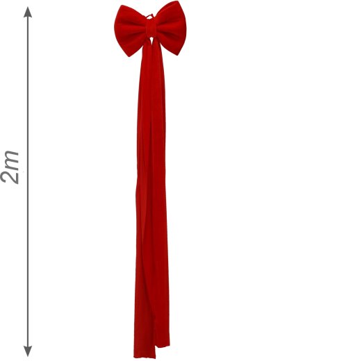 Fundă decorativă de Crăciun (cocardă) roșie 40 × 200 cm - 1 bucată