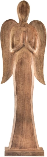 Figurină decorativă înger în nuanță mango, 78 cm