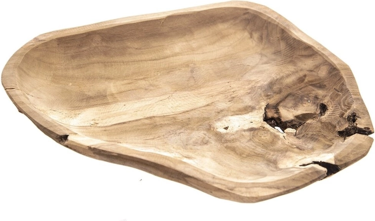Bol din lemn de tec 35 × 20 × 4 cm