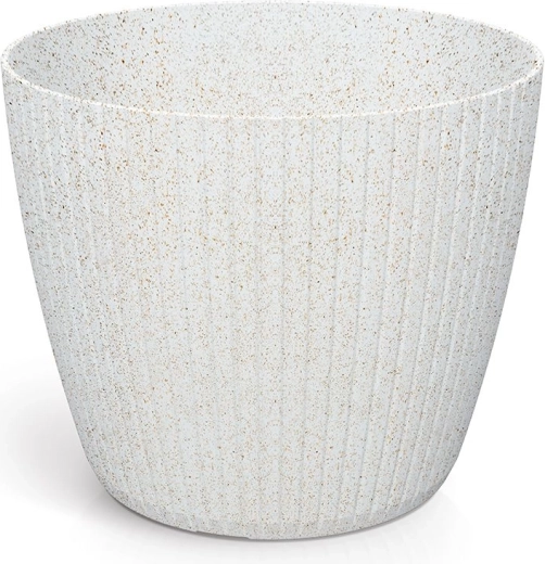 Ghiveci Lamia Eco Wood 19,8 cm alb