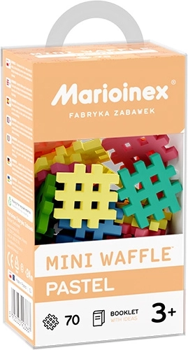Set de construcție pastelat Marioinex Mini Waffle, 70 de piese