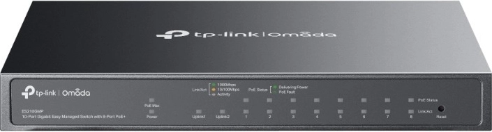 TP-Link Omada ES210GMP switch gigabit cu 10 porturi, 8× PoE+