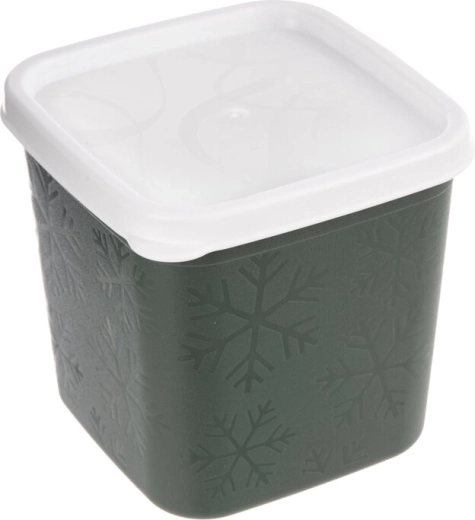 Recipient verde pentru alimente cu capac, 380 ml