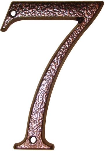 Număr de casă 7, maro, zinc