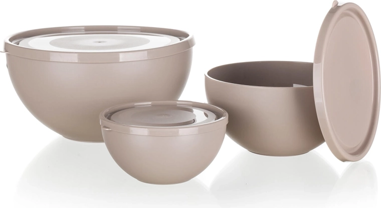 Set de boluri cu capac Culinaria latte, 3 bucăți