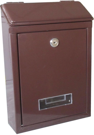 Cutie poștală maro 210 × 300 × 60 mm din oțel galvanizat