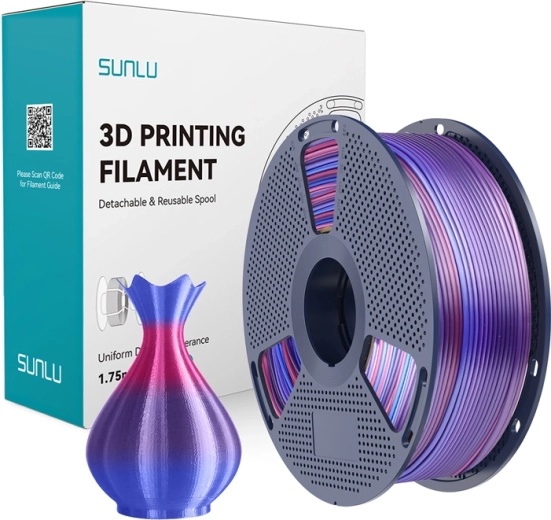 Filament Sunlu PLA+ Silk curcubeu 02 1,75 mm 1 kg