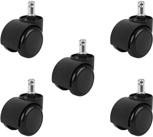 Role pentru scaun de birou - set de 5 piese - negru