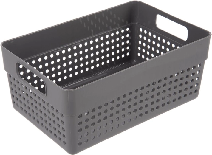 Coș Orion Terra gri, organizator de depozitare 23,5 × 15,5 × 10 cm