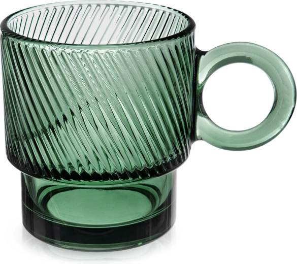 Cană verde din sticlă VERDE 300 ml