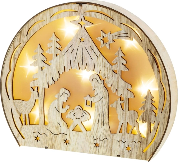 RETLUX iesle de Crăciun luminoase din lemn cu 8 LED-uri