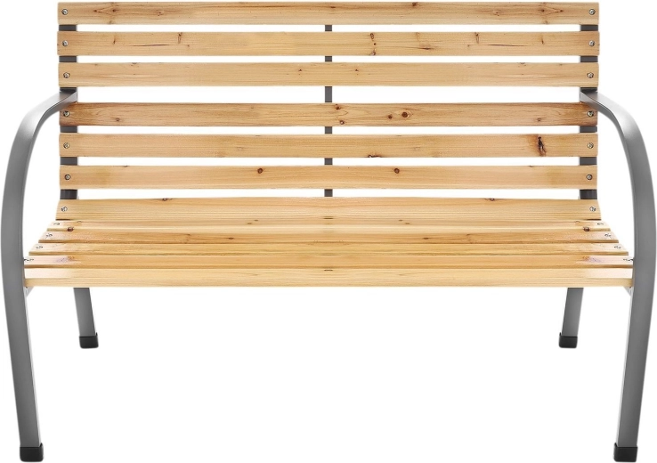 Bancă de grădină din lemn cu spătar 120 cm pentru terasă și balcon