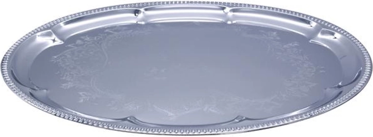 Tavă ovală cromată 40,6 × 29 cm
