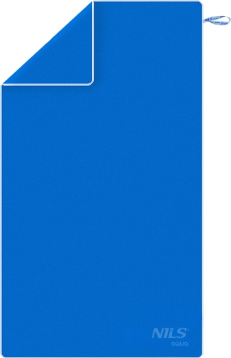 Prosop din microfibră cu uscare rapidă NILS aqua, albastru/albastru deschis 180 × 100 cm