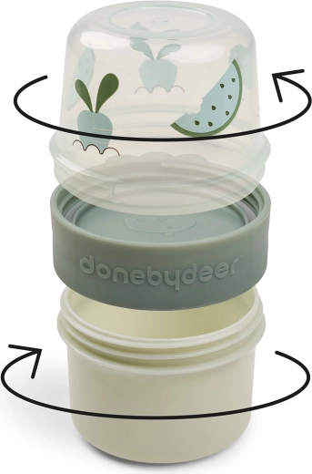 Done by Deer cutie pentru gustări to go 2-way Birdee verde