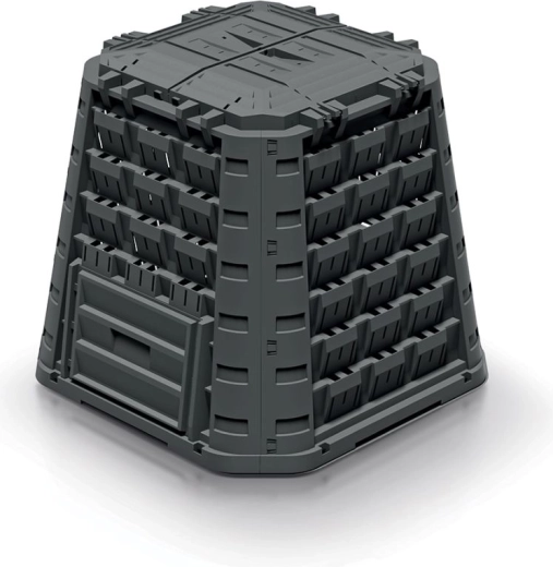 Compostor de grădină din plastic EVOGREEN VARIO 450 l, negru