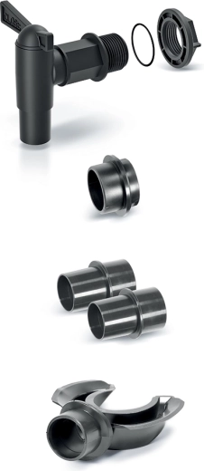 Set accesorii pentru butoaie de apă pluvială ICANSET 3 (5 piese)