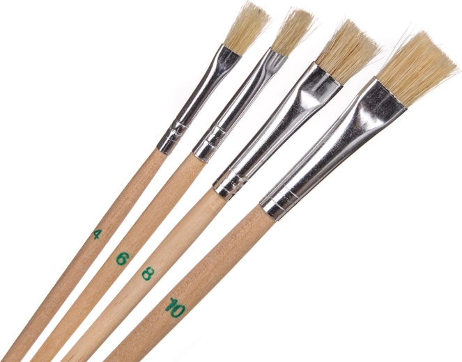 Pensule plate mix, set 4 buc.